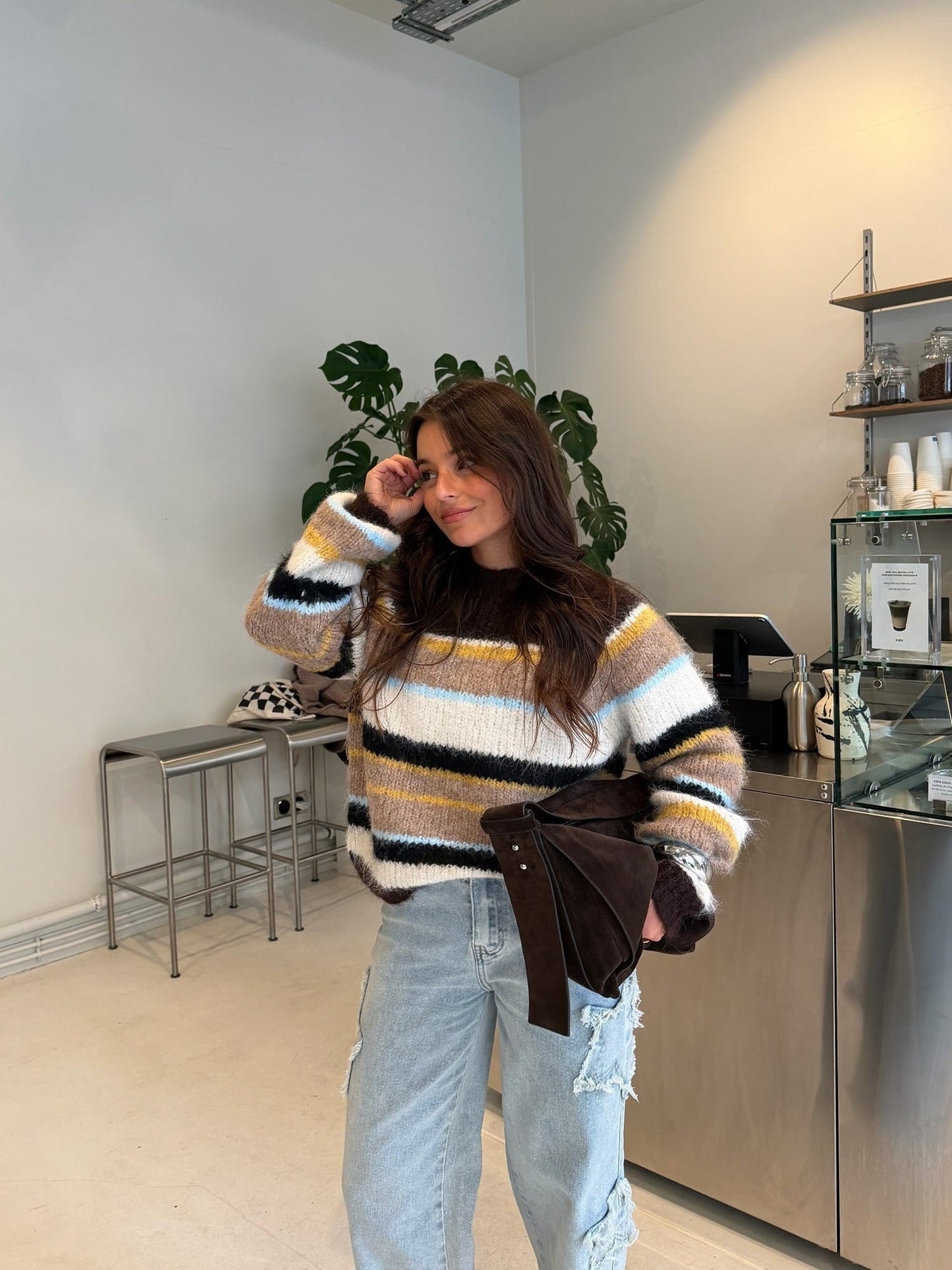 Chloe Stripete Strikkegenser