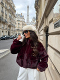 Burgundy Fur Jacket - Limited Edition