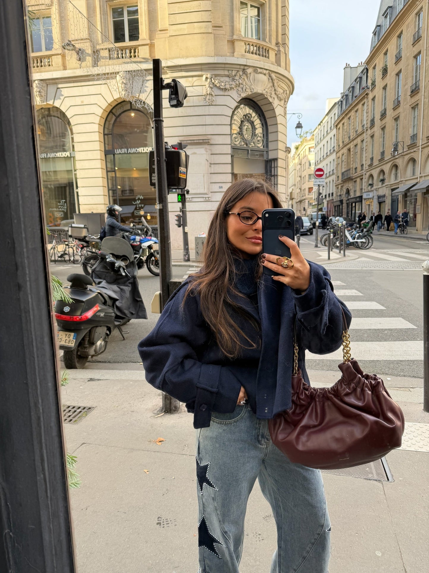 100 % ulljakke i marineblå