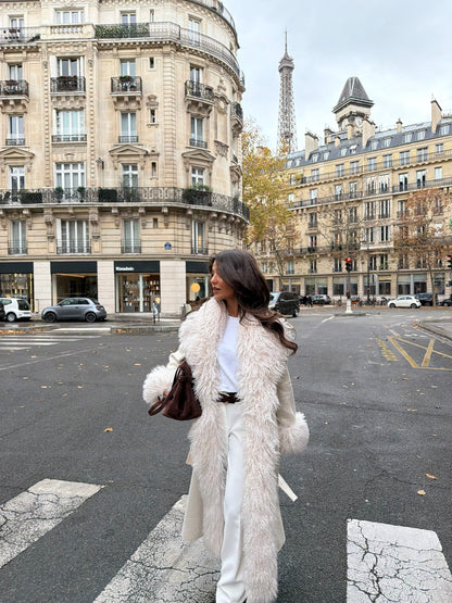 Ophelia ullkåpe i hvitt