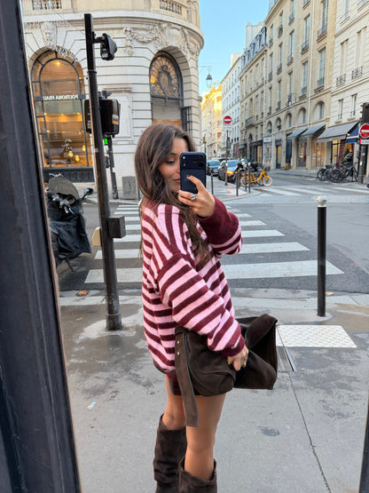 Kirsebærstrikket genser