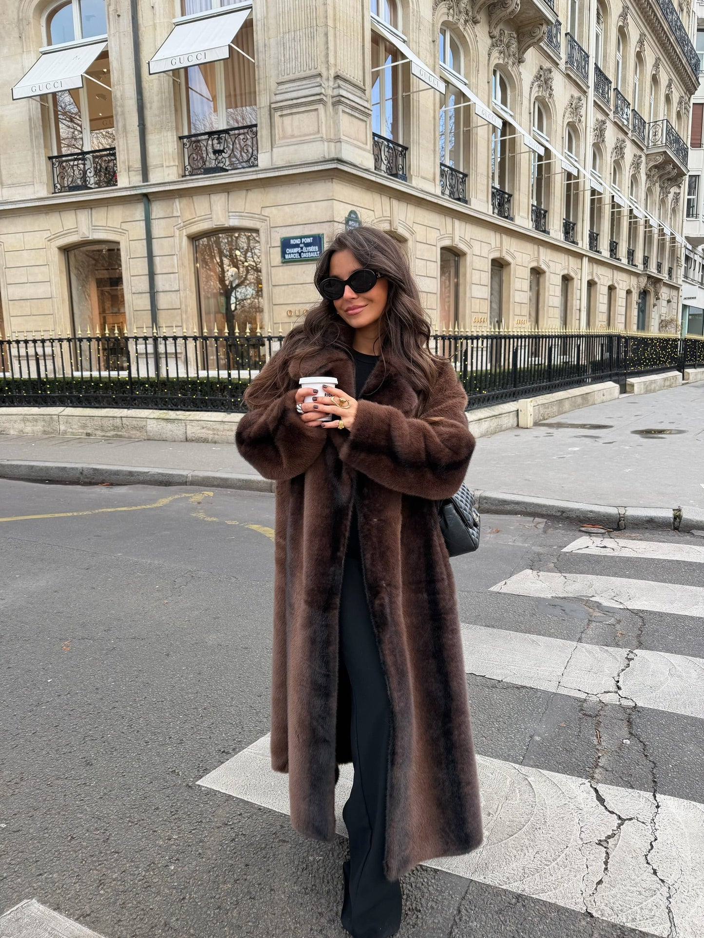 Amelie lang pelsjakke