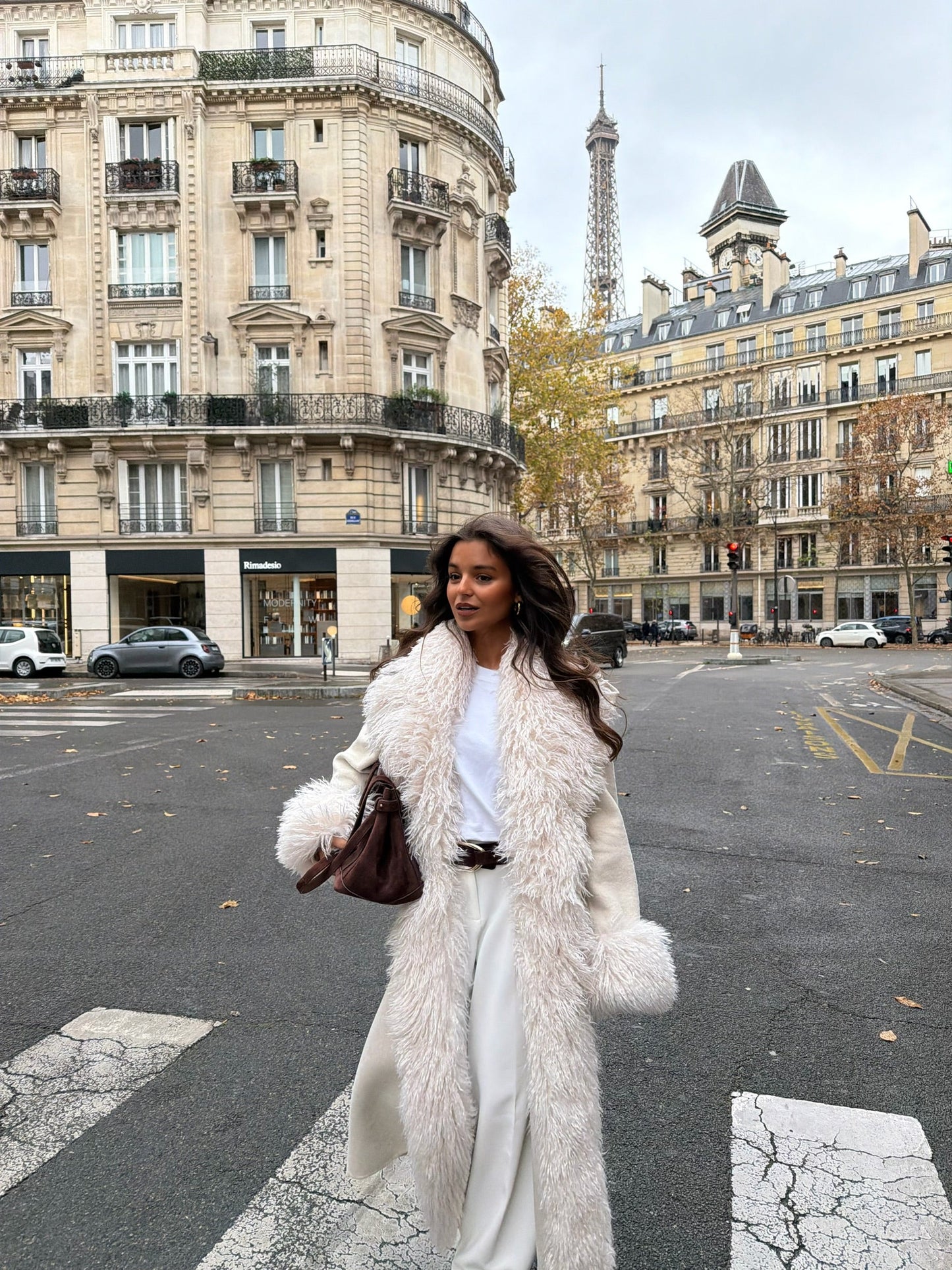 Ophelia ullkåpe i hvitt