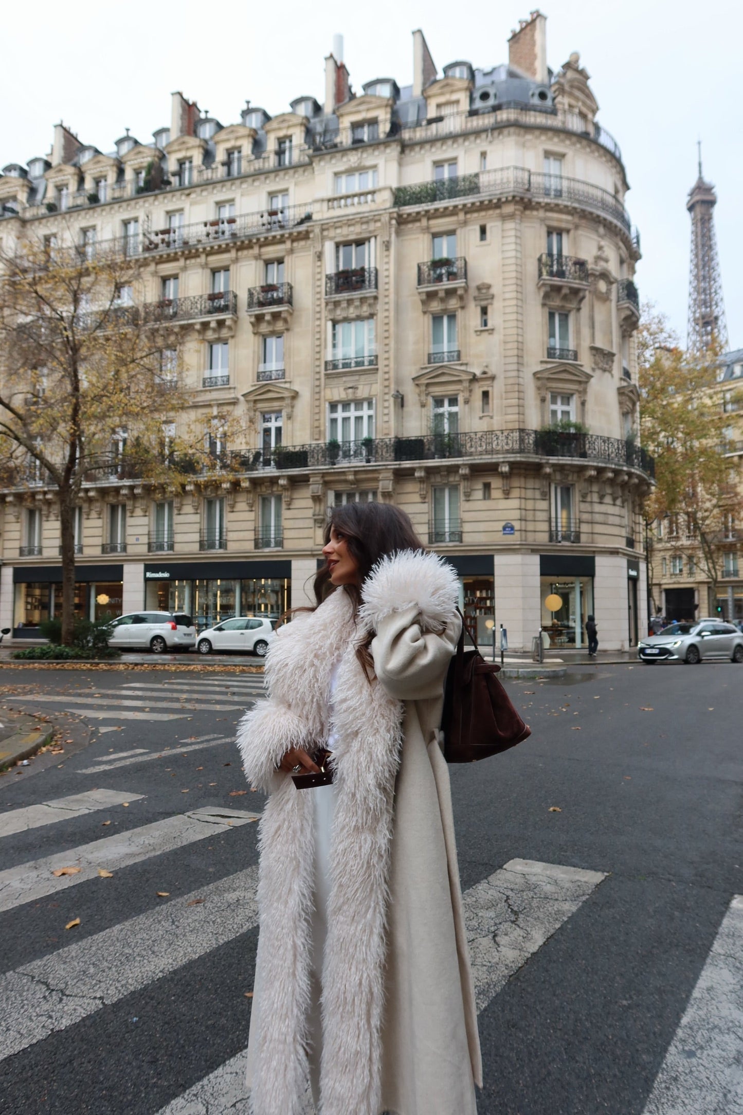 Ophelia ullkåpe i hvitt