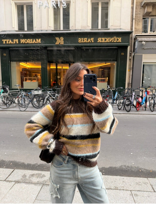 Chloe Stripete Strikkegenser