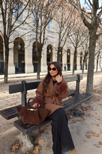 Caramel Coat with Fur