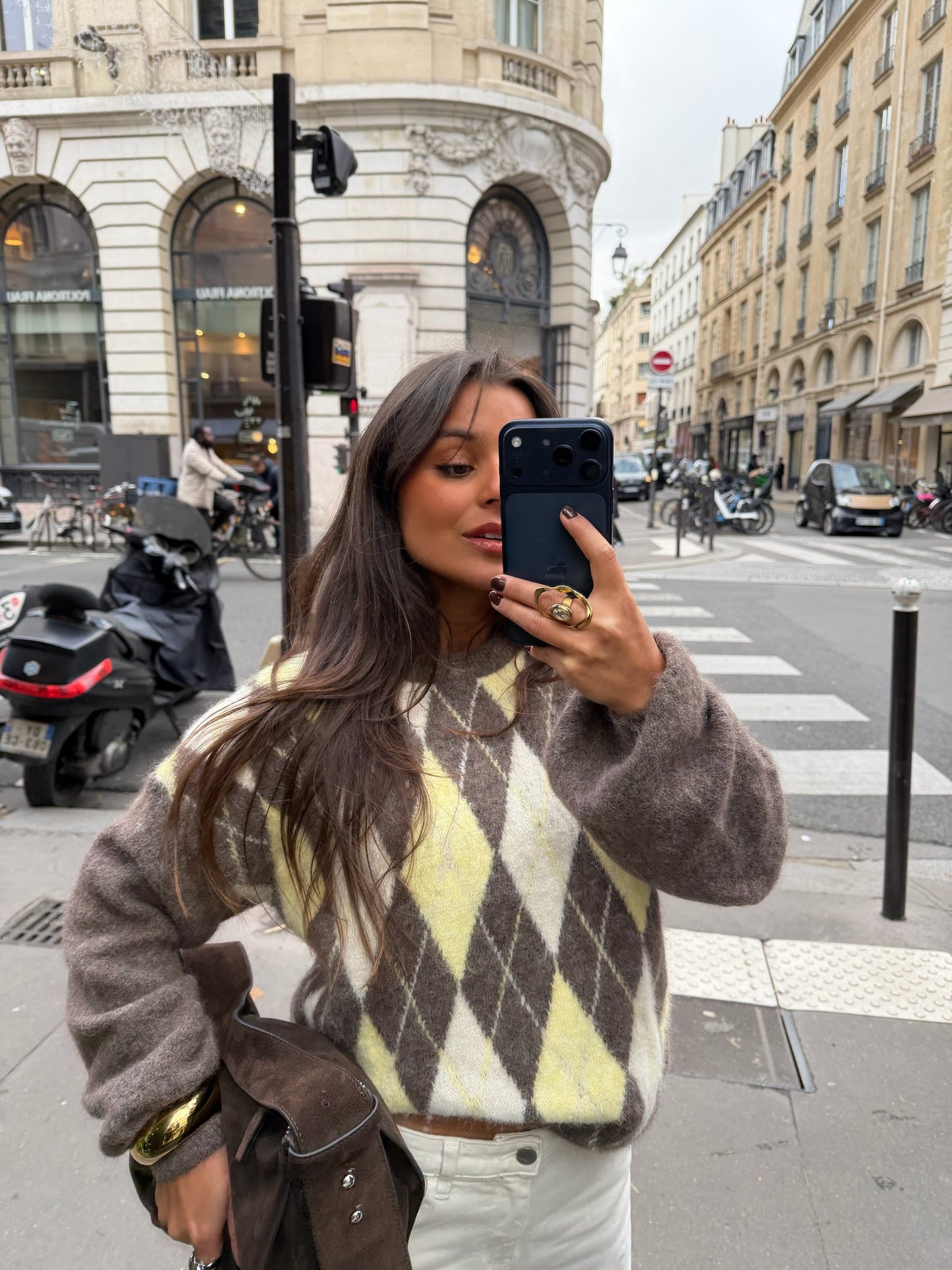 Orly-genser i gult og taupe