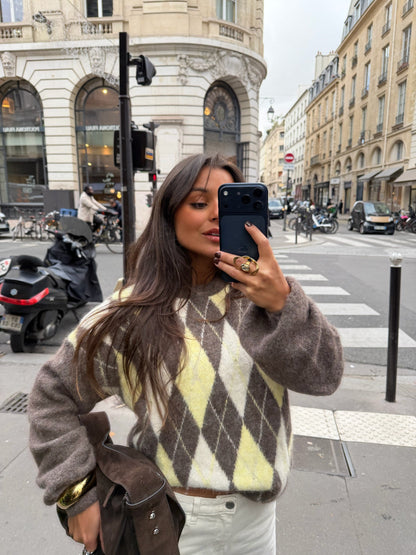 Orly-genser i gult og taupe