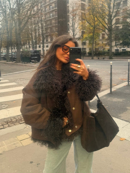 Montclair vendbar shearlingjakke