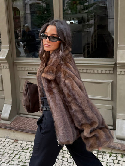 Copenhagen-frakk i sjokoladefarget