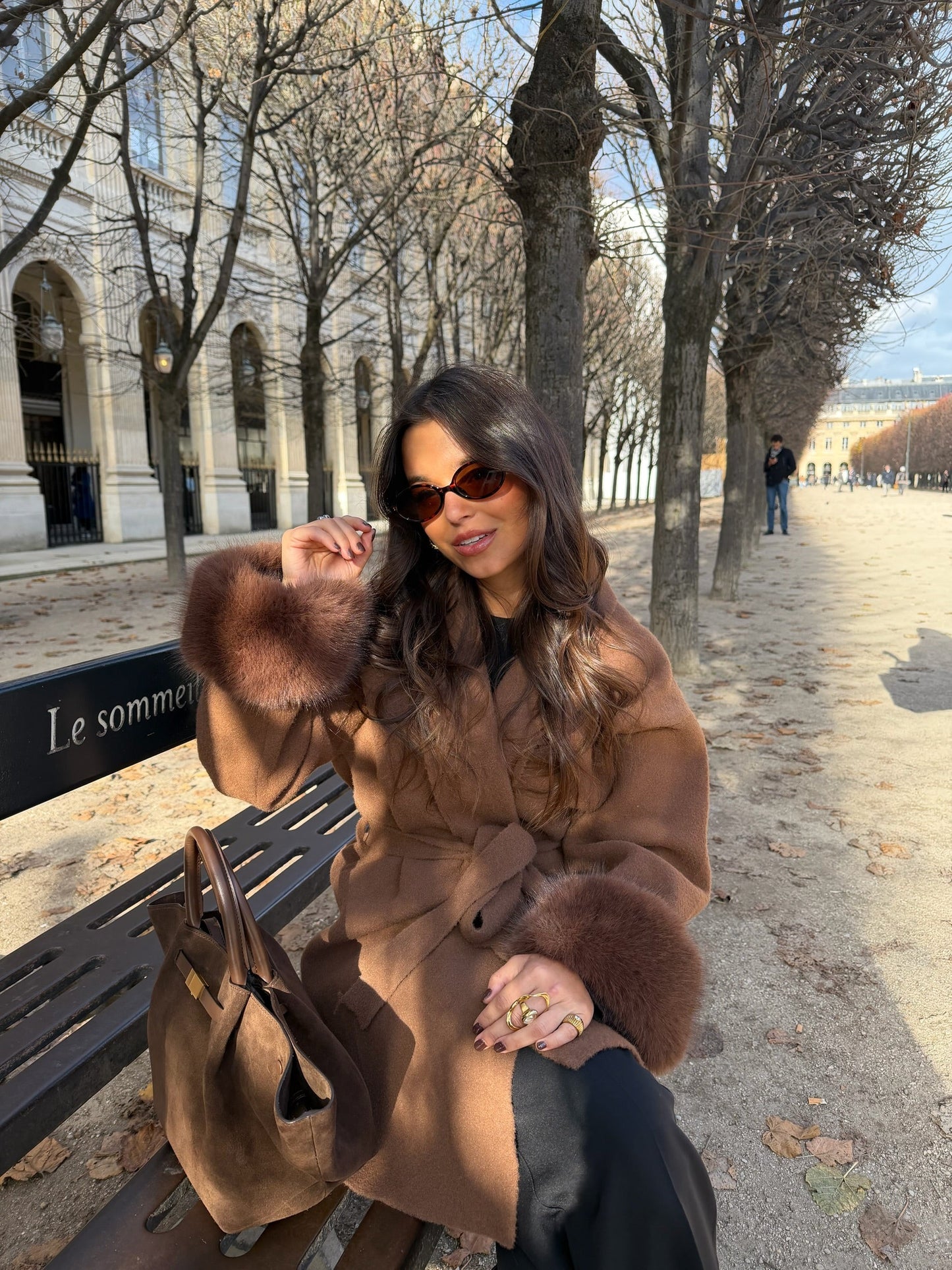 Caramel Coat with Fur