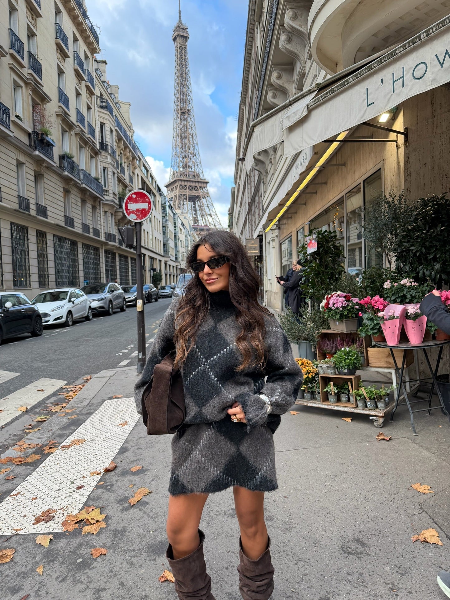 Minuit strikkesett med skjørt