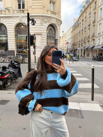 Ami-genser i blått og brunt