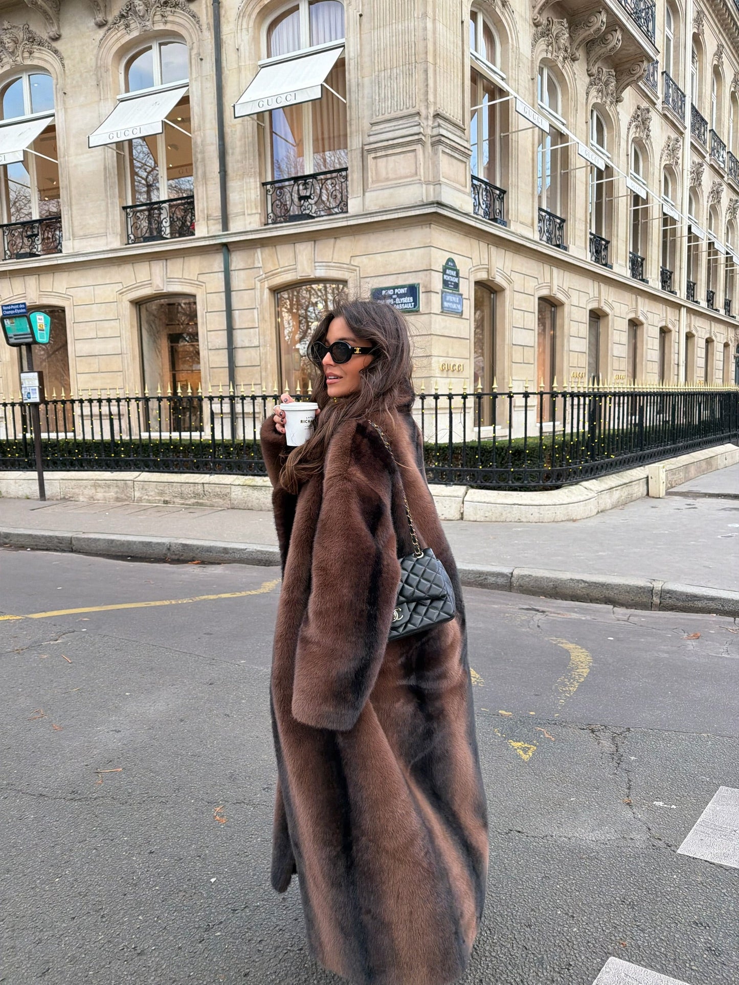 Amelie lang pelsjakke