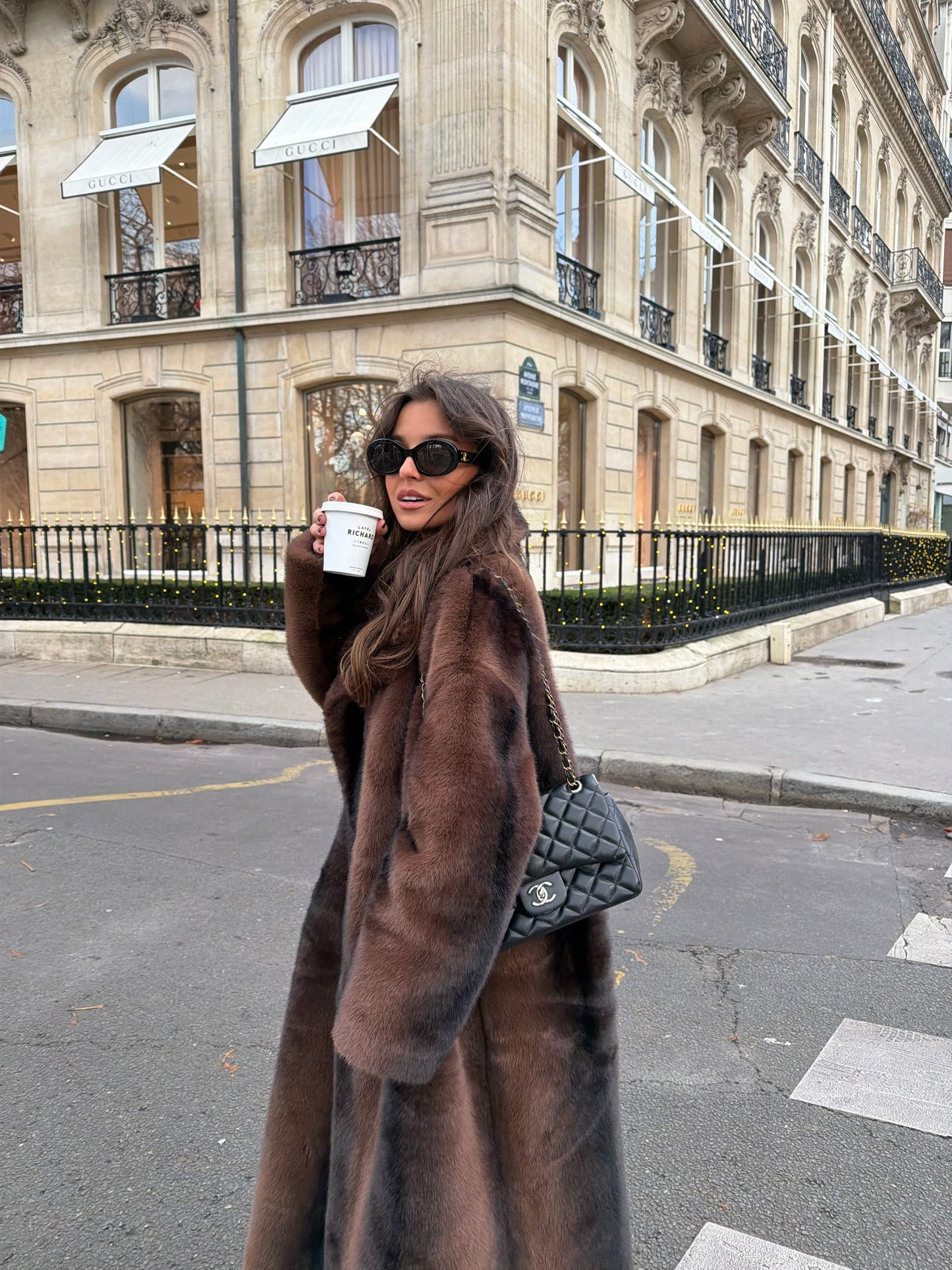 Amelie lang pelsjakke