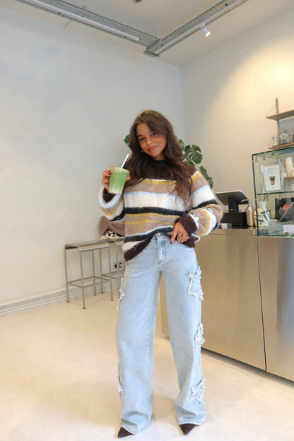 Chloe Stripete Strikkegenser