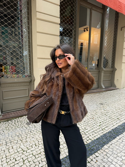 Copenhagen-frakk i sjokoladefarget