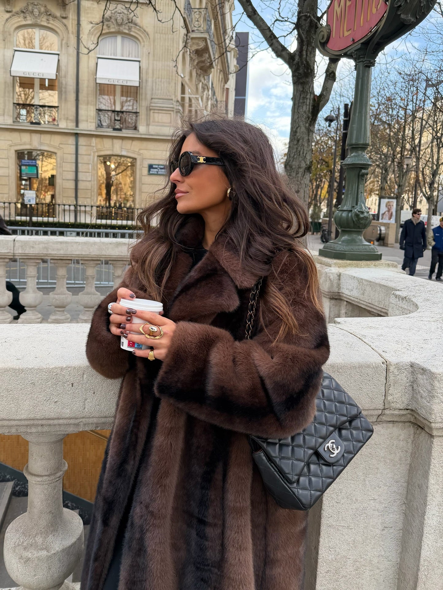 Amelie lang pelsjakke