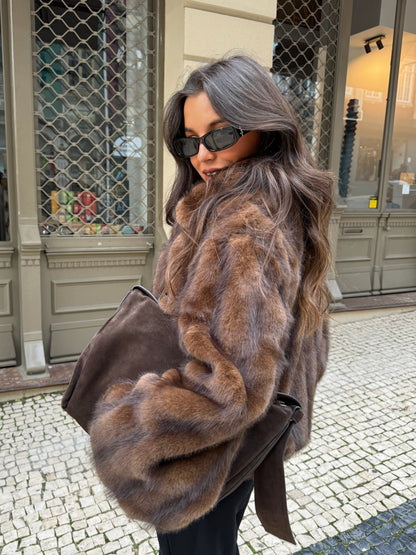 Copenhagen-frakk i sjokoladefarget